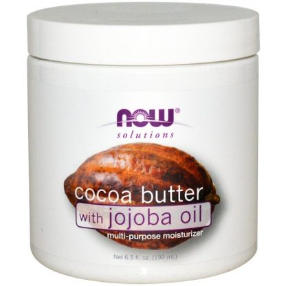 NOW FOODS, SOLUTIONS, COCOA BUTTER, WITH JOJOBA OIL, 6.5 FL OZ / 192ml