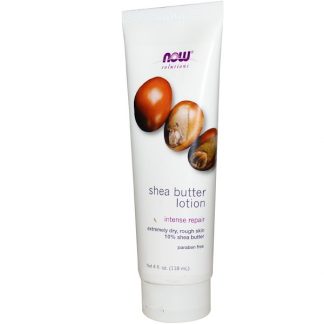 NOW FOODS, SOLUTIONS, SHEA BUTTER LOTION, 4 FL OZ / 118ml