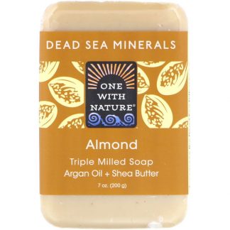 ONE WITH NATURE, TRIPLE MILLED SOAP, ALMOND, 7 OZ / 200g