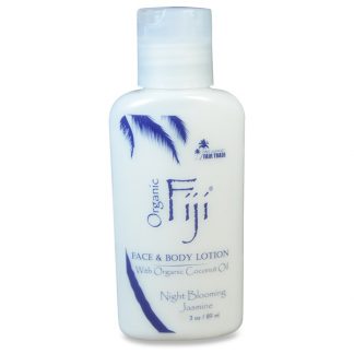 ORGANIC FIJI, FACE AND BODY LOTION WITH ORGANIC COCONUT OIL, NIGHT BLOOMING JASMINE, 3 OZ / 89ml