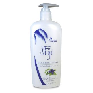 ORGANIC FIJI, FACE AND BODY LOTION WITH ORGANIC COCONUT OIL, NIGHT BLOOMING JASMINE, 12 OZ / 354ml
