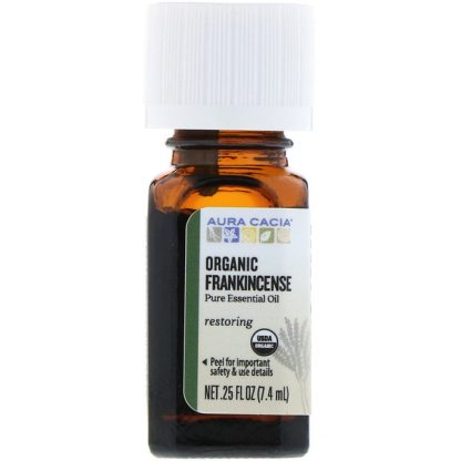 AURA CACIA, ORGANIC FRANKINCENSE, .25 FL OZ / 7.4ml