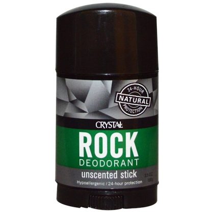 CRYSTAL BODY DEODORANT, CRYSTAL ROCK DEODORANT WIDE STICK, UNSCENTED, 3.5 OZ / 100g