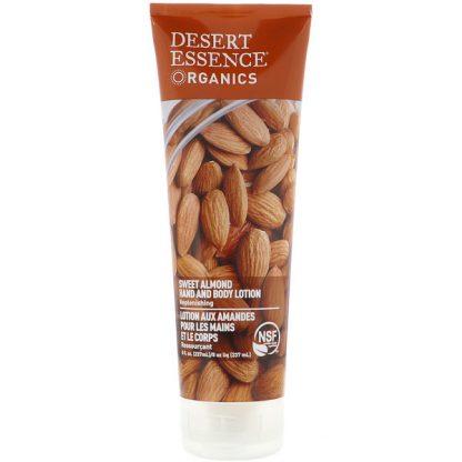 DESERT ESSENCE, ORGANICS, HAND AND BODY LOTION, SWEET ALMOND, 8 FL OZ / 237ml