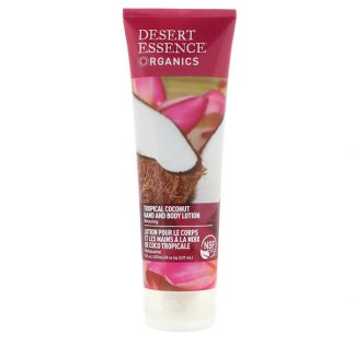 DESERT ESSENCE, ORGANICS, HAND AND BODY LOTION, TROPICAL COCONUT, 8 FL OZ / 237ml