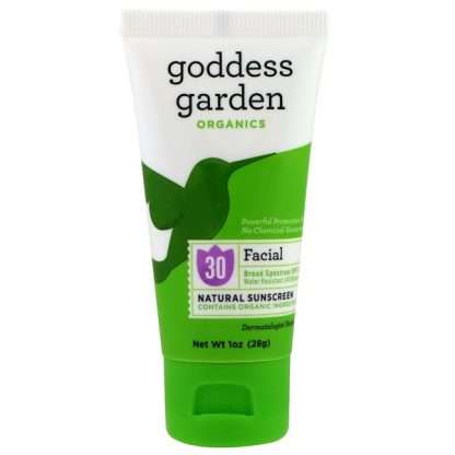 GODDESS GARDEN, ORGANICS, FACIAL, NATURAL SUNSCREEN, SPF 30, 1 OZ / 28g