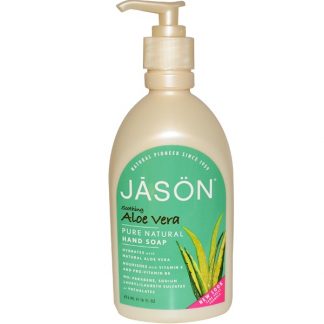 JASON NATURAL, HAND SOAP, SOOTHING ALOE VERA, 16 FL OZ / 473ml