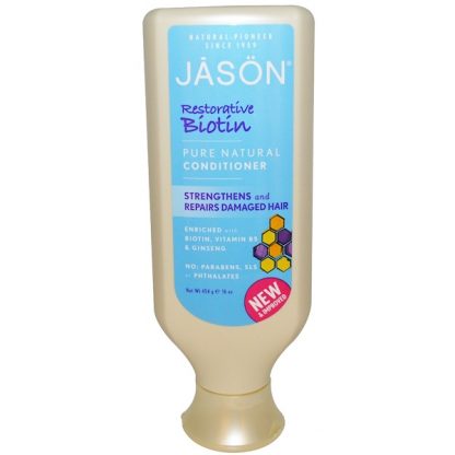 JASON NATURAL, CONDITIONER, RESTORATIVE BIOTIN, 16 OZ / 454ml