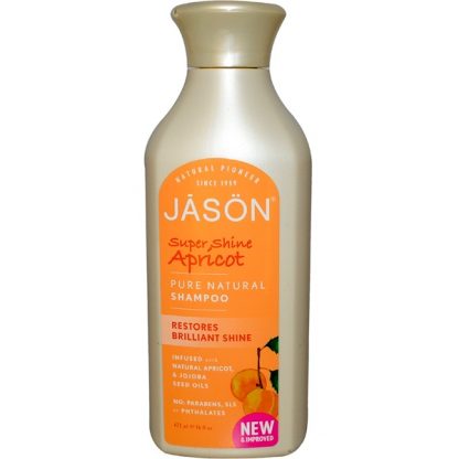 JASON NATURAL, PURE NATURAL SHAMPOO, SUPER SHINE APRICOT, 16 FL OZ / 473ml