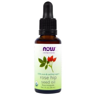 NOW FOODS, SOLUTIONS, CERTIFIED ORGANIC ROSE HIP SEED OIL, 1 FL OZ / 30ml