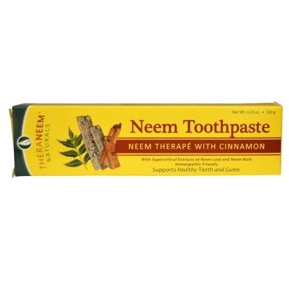 ORGANIX SOUTH, THERANEEM NATURALS, NEEM THERAP? WITH CINNAMON, NEEM TOOTHPASTE, 4.23 OZ / 120g