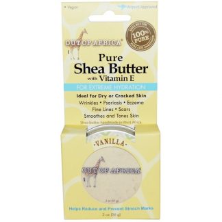 OUT OF AFRICA, PURE, SHEA BUTTER WITH VITAMIN E, VANILLA, 2 OZ / 56g
