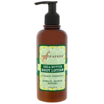 OUT OF AFRICA, SHEA BUTTER BODY LOTION, LEMON VERBENA, 9 FL OZ / 270ml