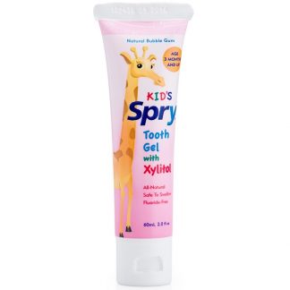 XLEAR, KID'S SPRY, TOOTH GEL WITH XYLITOL, NATURAL BUBBLE GUM, 2.0 FL OZ / 60ml