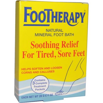 QUEEN HELENE, FOOTHERAPY, NATURAL MINERAL FOOT BATH, 3 PACKETS, 1 OZ / 28g EACH