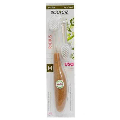 RADIUS, SOURCE TOOTHBRUSH, MEDIUM, 1 REPLACEMENT HEAD, 1 TOOTHBRUSH