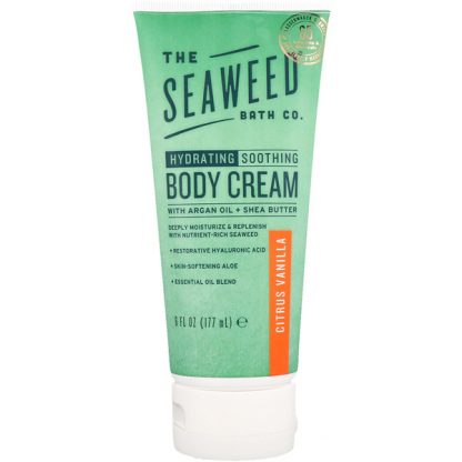 THE SEAWEED BATH CO., HYDRATING SOOTHING BODY CREAM, CITRUS VANILLA, 6 FL OZ / 177ml