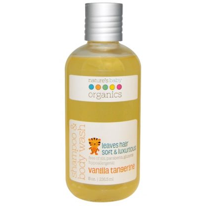 NATURE'S BABY ORGANICS, SHAMPOO & BODY WASH, VANILLA TANGERINE, 8 OZ / 236.5ml