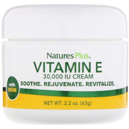 NATURE'S PLUS, VITAMIN E CREAM, 30,000 IU, 2.2 OZ / 63g