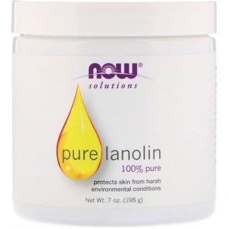 NOW FOODS, SOLUTIONS, PURE LANOLIN, 7 OZ / 198g