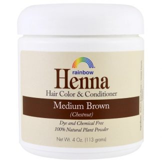 RAINBOW RESEARCH, HENNA, HAIR COLOR AND CONDITIONER, MEDIUM BROWN (CHESTNUT), 4 OZ / 113g