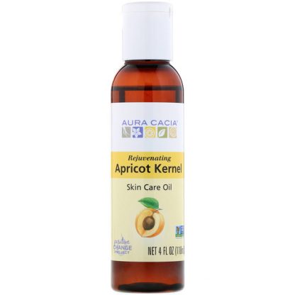 AURA CACIA, SKIN CARE OIL, REJUVENATING APRICOT KERNEL, 4 FL OZ / 118ml