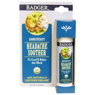 BADGER COMPANY, HEADACHE SOOTHER, PEPPERMINT & LAVENDER, .60 OZ / 17g