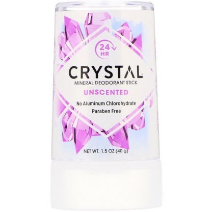 CRYSTAL BODY DEODORANT, MINERAL DEODORANT STICK, UNSCENTED, 1.5 OZ / 40g