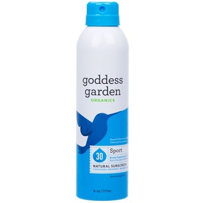 GODDESS GARDEN, ORGANICS, NATURAL SUNSCREEN, SPORT, SPRAY, SPF 30, 6 OZ / 177ml