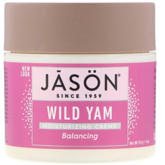 JASON NATURAL, MOISTURIZING CREAM, BALANCING WILD YAM, 4 OZ / 113g