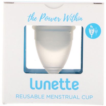 LUNETTE, REUSABLE MENSTRUAL CUP, MODEL 2, CLEAR, 1 CUP