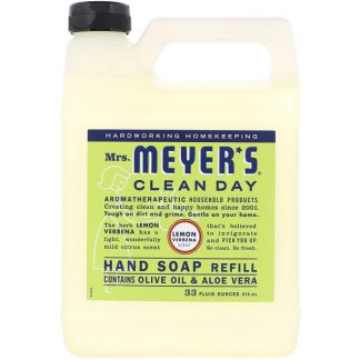 MRS. MEYERS CLEAN DAY, LIQUID HAND SOAP REFILL, LEMON VERBENA SCENT, 33 FL OZ / 975ml