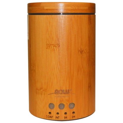 NOW FOODS, SOLUTIONS, REAL BAMBOO ULTRASONIC OIL DIFFUSER, 1 DIFFUSER