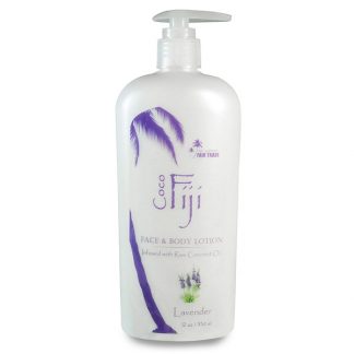 ORGANIC FIJI, FACE AND BODY LOTION WITH ORGANIC COCONUT OIL, LAVENDER, 12 OZ / 354ml