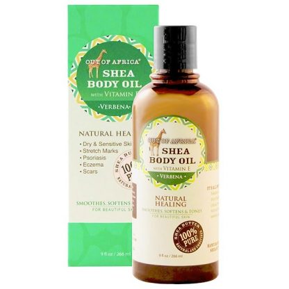 OUT OF AFRICA, SHEA BODY OIL WITH VITAMIN E, VERBENA, 9 FL OZ / 266ml