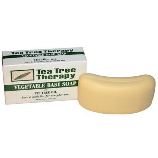 TEA TREE THERAPY, VEGETABLE BASE SOAP, WITH TEA TREE OIL, BAR, 3.9 OZ / 110g