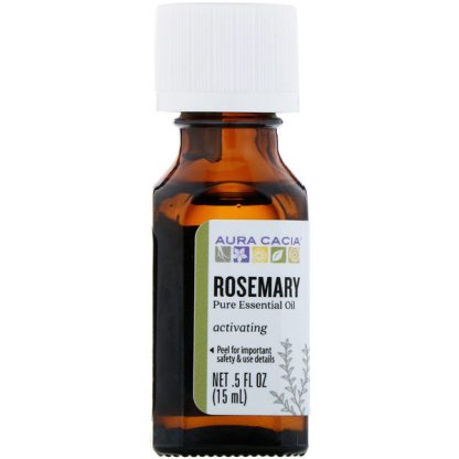 AURA CACIA, PURE ESSENTIAL OIL, ROSEMARY, .5 FL OZ / 15ml