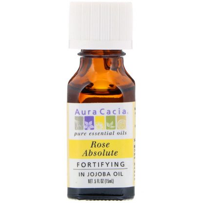 AURA CACIA, ROSE ABSOLUTE, IN JOJOBA OIL, .5 FL OZ / 15ml