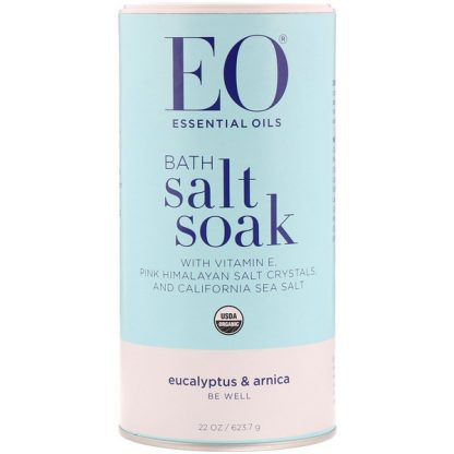 EO PRODUCTS, BATH SALT SOAK, EUCALYPTUS & ARNICA, 1.4 LBS (623.7g