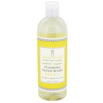 DEEP STEEP, FOAMING HAND WASH REFILL, GRAPEFRUIT - BERGAMOT, 16 FL OZ / 474ml