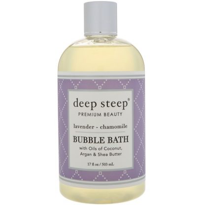 DEEP STEEP, BUBBLE BATH, LAVENDER - CHAMOMILE, 17 FL OZ / 503ml