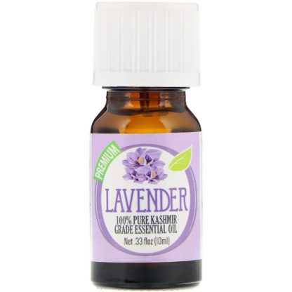 HEALING SOLUTIONS, 100% PURE KASHMIR GRADE ESSENTIAL OIL, LAVENDER, 0.33 FL OZ / 10ml