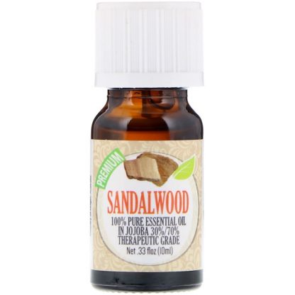 HEALING SOLUTIONS, 100% PURE ESSENTIAL OIL, SANDALWOOD, 0.33 FL OZ / 10ml