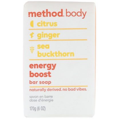 METHOD, BODY, BAR SOAP, ENERGY BOOST, 6 OZ / 170g