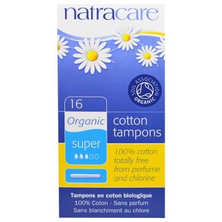 NATRACARE, ORGANIC COTTON TAMPONS, SUPER, 16 TAMPONS