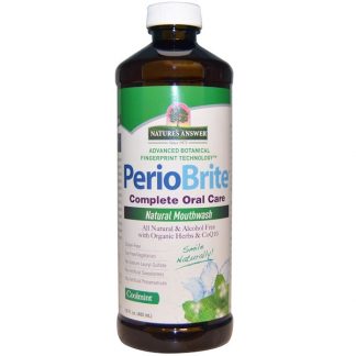NATURE'S ANSWER, PERIOBRITE, NATURAL MOUTHWASH COOLMINT, 16 FL OZ / 480ml