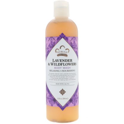 NUBIAN HERITAGE, BODY WASH, LAVENDER & WILDFLOWERS, 13 FL OZ / 384ml