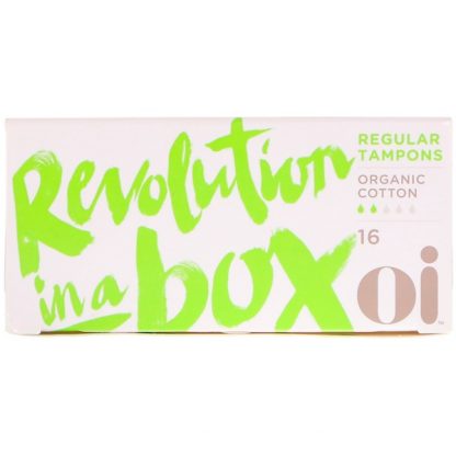 OI, ORGANIC COTTON TAMPONS, NON-APPLICATOR, REGULAR, 16 TAMPONS