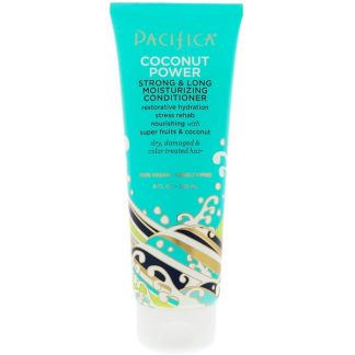 PACIFICA, COCONUT POWER, STRONG & LONG MOISTURIZING CONDITIONER, 8 FL OZ / 236ml