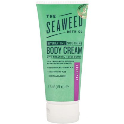 THE SEAWEED BATH CO., HYDRATING SOOTHING BODY CREAM, LAVENDER, 6 FL OZ / 177ml